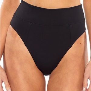 High Leg Banded High Waist Bikini Bottom